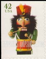 FindYourStampsValue: HOLIDAY NUTCRACKERS - Drummer, Self-Adhesive Booklet Stamp