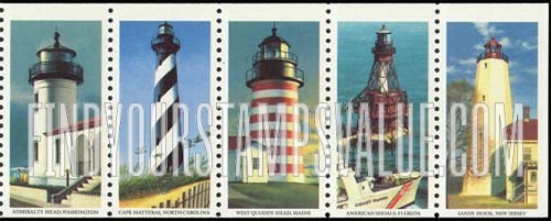FindYourStampsValue: LIGHTHOUSES, Booklet Stamps