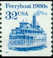 FindYourStampsValue: FERRYBOAT 1900s - Transportation Coil