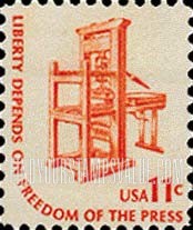 FindYourStampsValue: EARLY AMERICAN PRINTING PRESS - Americana Issue