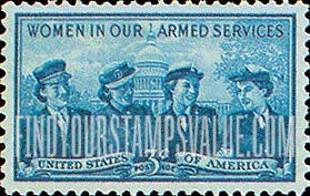 FindYourStampsValue: SERVICE WOMEN - Women of the Marine Corps, Army, Navy and Air Force