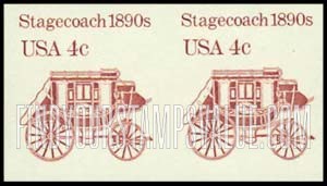 FindYourStampsValue: STAGECOACH 1890s - Transportation, Coil