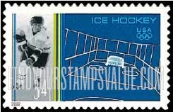 FindYourStampsValue: WINTER OLYMPICS - Ice Hockey, Self-Adhesive stamp