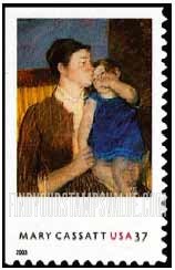FindYourStampsValue: MARY CASSATT PAINTINGS - Young Mother, Self-Adhesive Booklet Stamp