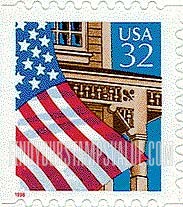 FindYourStampsValue: FLAG OVER PORCH, Self-adhesive Booklet stamp