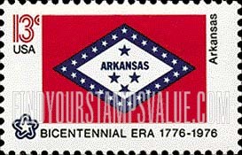 FindYourStampsValue: STATE FLAGS - Arkansas