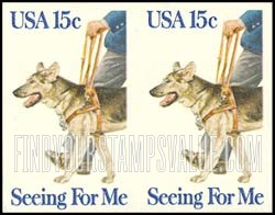 FindYourStampsValue: SEEING EYE DOGS - German Shepherd leading Man
