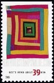FindYourStampsValue: AMERICAN TREASURES SERIES, QUILTS OF GEE'S BEND, ALABAMA - Pig in a Pen Medallion, Self-Adhesive Booklet Stamp