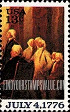 FindYourStampsValue: DECLARATION OF INDEPENDENCE - American Bicentennial