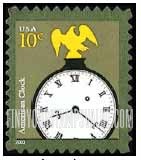 FindYourStampsValue: AMERICAN DESIGN SERIES - American Clock, Self-Adhesive stamp