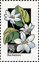 FindYourStampsValue: WILDFLOWERS - Rue Anemone