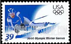 FindYourStampsValue: 2006 WINTER OLYMPICS, TURIN, ITALY - Skier, Self-Adhesive stamp