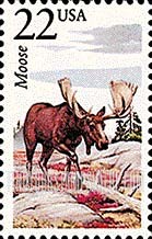 FindYourStampsValue: MOOSE - North American Wildlife