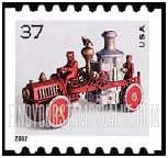 FindYourStampsValue: TOY FIRE PUMPER, Self-Adhesive Coil Stamp