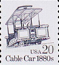 FindYourStampsValue: CABLE CAR 1880s - Transportation Coil