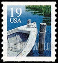 FindYourStampsValue: FISHING BOAT, Coil Stamp