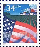 FindYourStampsValue: FLAG OVER FARM