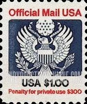 FindYourStampsValue: OFFICIAL MAIL - Great Seal, $1