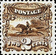 FindYourStampsValue: POST HORSE AND RIDER - Re-issue