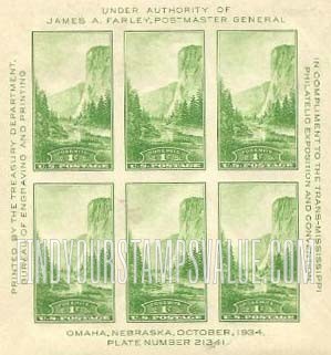 FindYourStampsValue: TRANS-MISSISSIPPI PHILATELIC EXPOSITION - El Capitan, Yosemite
