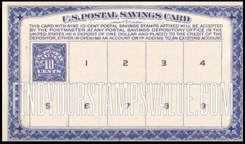 FindYourStampsValue: POSTAL SAVINGS - Ten Cents