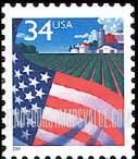 FindYourStampsValue: Flag Over Farm, Self-Adhesive Booklet Stamp