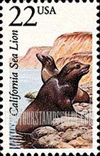 FindYourStampsValue: CALIFORNIA SEA LION - North American Wildlife