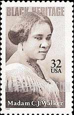 FindYourStampsValue: MADAM C.J. WALKER - Black Heritage, Self-Adhesive stamp