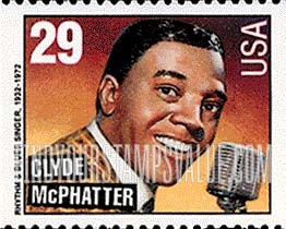 FindYourStampsValue: CLYDE McPHATTER - American Music Series, booklet stamp