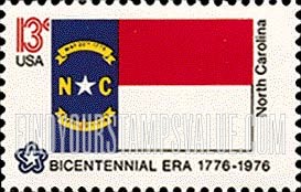 FindYourStampsValue: STATE FLAGS - North Carolina