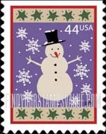 FindYourStampsValue: CHRISTMAS - Snowman, Self-Adhesive Booklet stamp