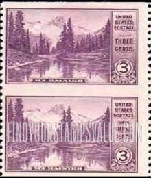 FindYourStampsValue: NATIONAL PARKS - Mt. Rainier and Mirror Lake