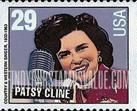 FindYourStampsValue: PATSY CLINE - American Music Series, booklet stamp