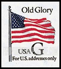 FindYourStampsValue: "G" AND FLAG, Self-adhesive Booklet stamp
