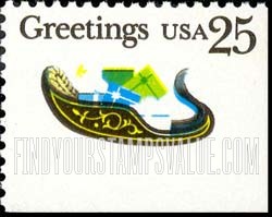 FindYourStampsValue: CHRISTMAS - Sleigh Full of Presents, Booklet Stamp