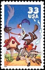 FindYourStampsValue: ROAD RUNNER and WILE E. COYOTE, Self-Adhesive stamp