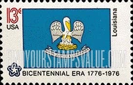 FindYourStampsValue: STATE FLAGS - Louisiana