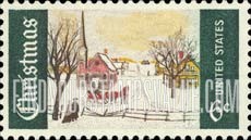 FindYourStampsValue: CHRISTMAS - Winter Sunday in Norway Maine
