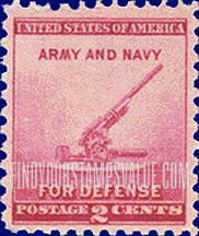 FindYourStampsValue: NATIONAL DEFENSE - Anti-aircraft gun