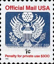 FindYourStampsValue: OFFICIAL MAIL - Great Seal, 1c