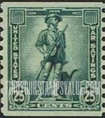 FindYourStampsValue: WAR SAVINGS - Minute Man, Coil Stamp
