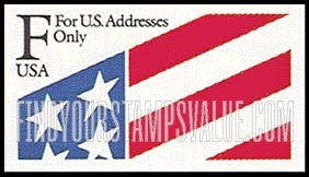 FindYourStampsValue: "F" AND FLAG, Self-adhesive Stamp