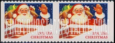 FindYourStampsValue: CHRISTMAS - Santa Claus in Chimney