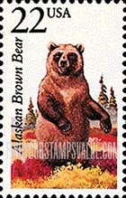 FindYourStampsValue: ALASKAN BROWN BEAR - North American Wildlife