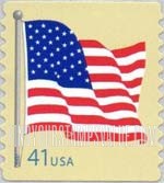 FindYourStampsValue: AMERICAN FLAG, Self-Adhesive Coil Stamp