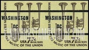FindYourStampsValue: SAXHORNS, Coil Stamp - Americana Issue