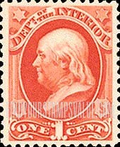 FindYourStampsValue: INTERIOR - Benjamin Franklin