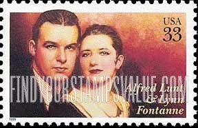 FindYourStampsValue: ALFRED LUNT AND LYNN FONTANNE, Actors