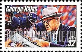 FindYourStampsValue: GEORGE HALAS - Football Coaches