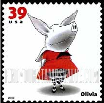 FindYourStampsValue: CHILDREN'S BOOK ANIMALS - Olivia, Self-Adhesive stamp